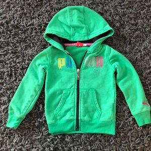 Puma- Toddler  Green Hoodie Jacket Size 3T